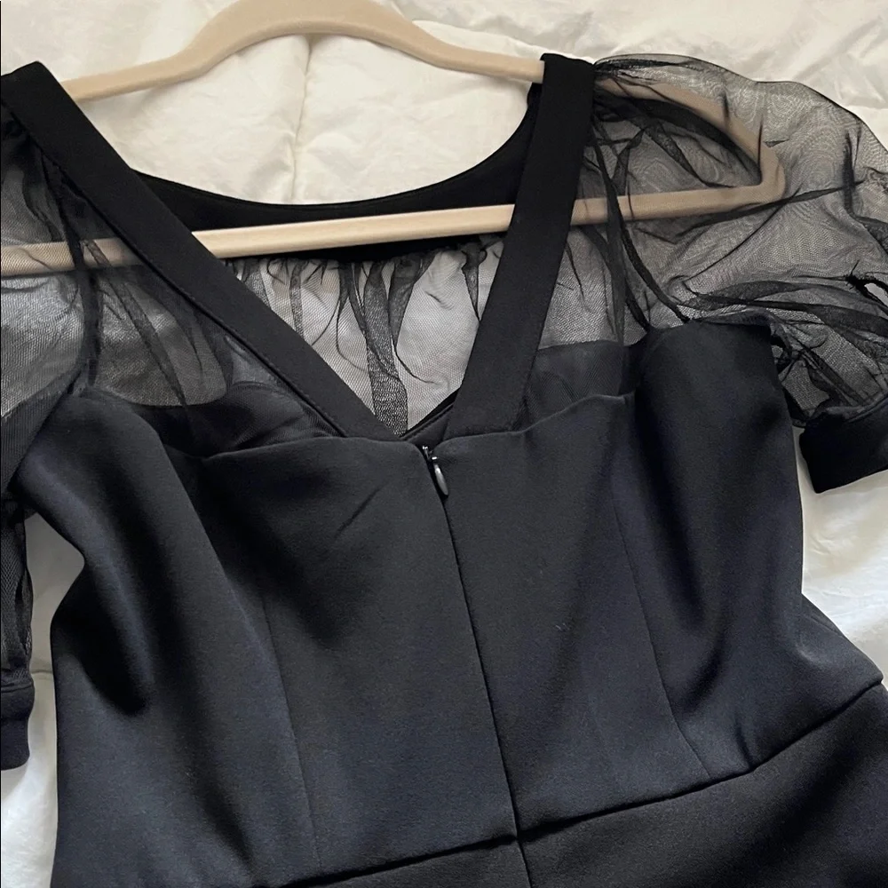 Black Sheer neckline sweetheart Dress aria montgomery in pretty little liars - Picture 10 of 11